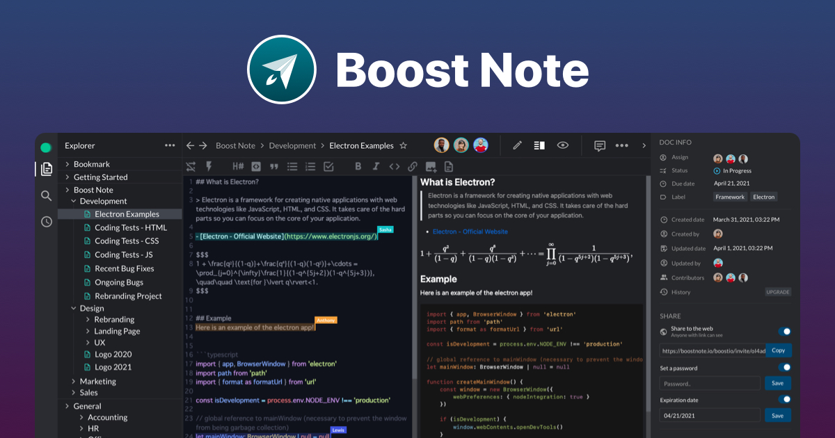 Boost Note | Develop as one, grow as one